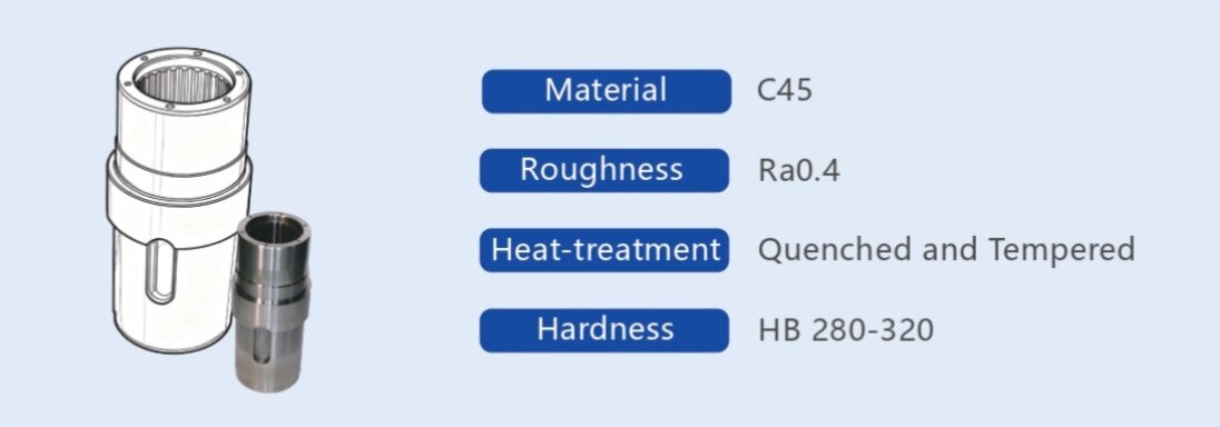 Gemec Transmission-Internal Spline Shaft