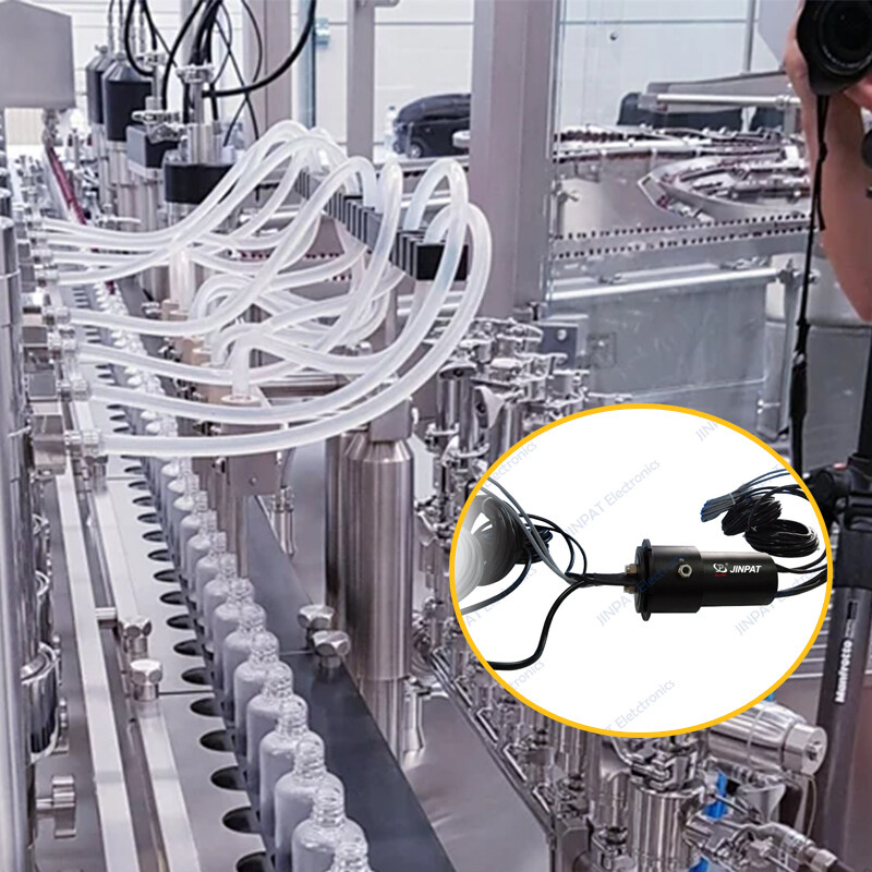 integrated slip rings for filling machines