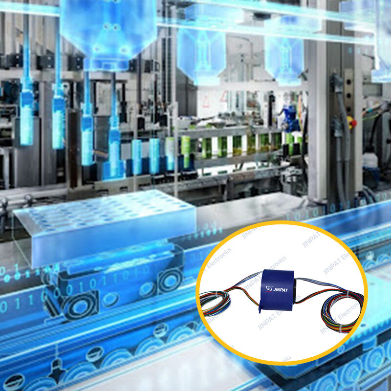 lightweight splicing slip ring for flexible arrangement of automation equipments