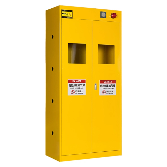 2 Cylinders Fireproof Explosion Proof Steel Safety Gas Cylinder Cabinet ...