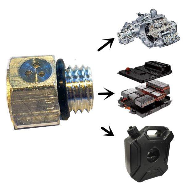 low profile dual valve m12 for battery pack,gearbox,oil tank