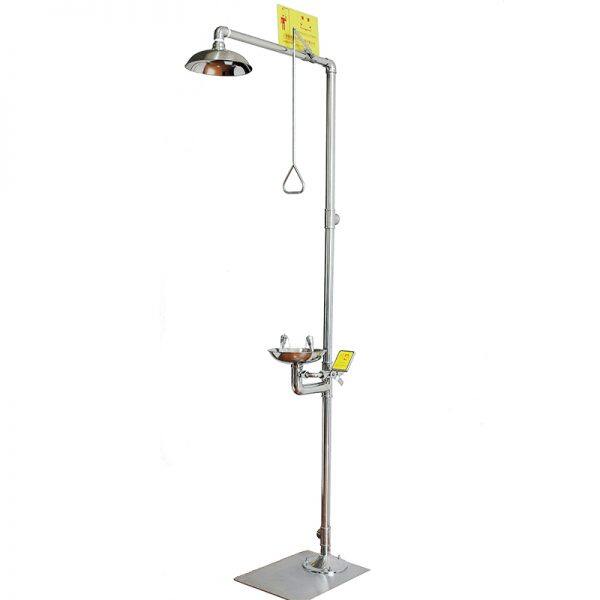 daao6610 compound stainless steel emergency shower and eye wash station ansi ce approved