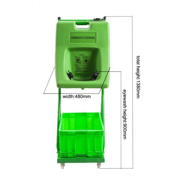 daaobx 7 portable emergency eye wash station with waste water collection tray