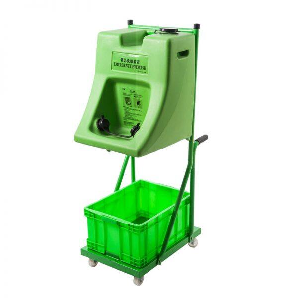 daaobx 7 portable emergency eye wash station with waste water collection tray