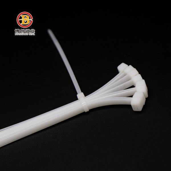 disposable white nylon self locking cable ties