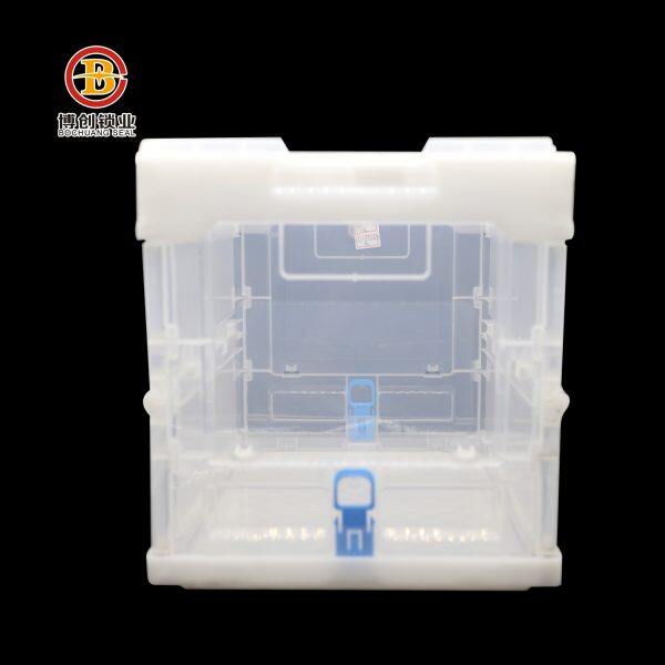 bctb013 transparent foldable plastic crates with lid