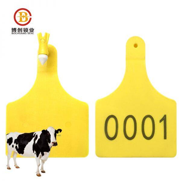 bc e101 high quality large cattle cow ear tags with numbers