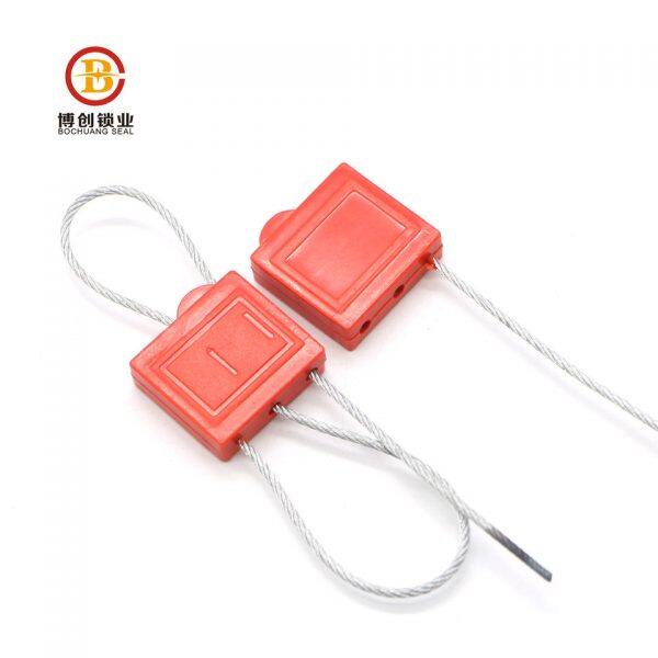 bc c604 tamper evident self locking pull tight wire cable seal for logistics