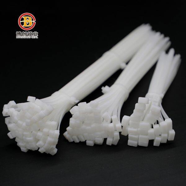 disposable white nylon self locking cable ties