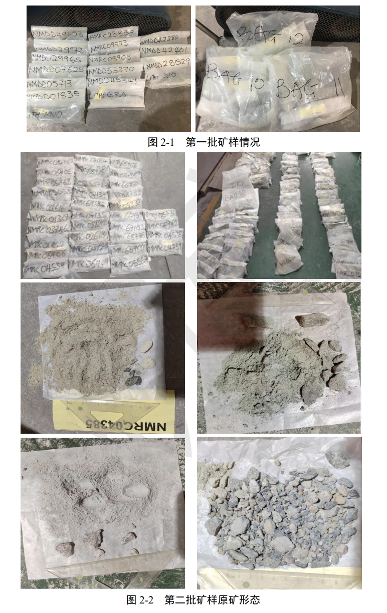 试验取样情况