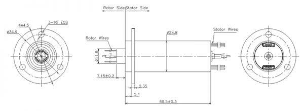 radio frequency rotary joint with capsule