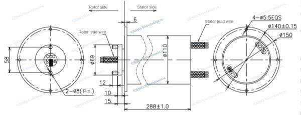 multi channels link bus slip ring