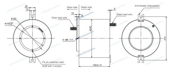 thermo couple slip ring