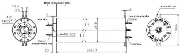 low temperature multi channels slip rings