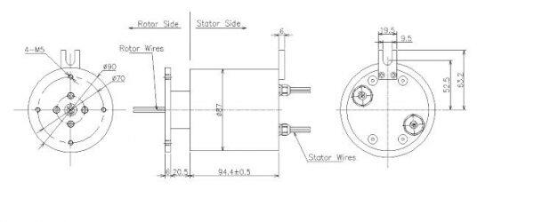 integrate encoder slip rings