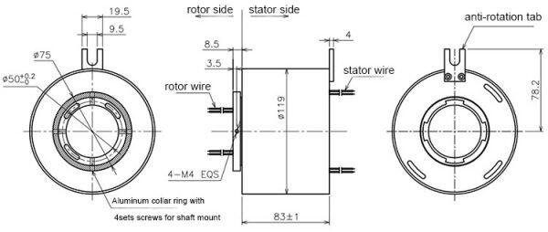 thermocouple slip rings