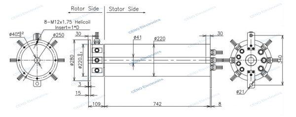 water proof gigabit ethernet slip ring