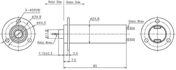 power signal + rf slip rings