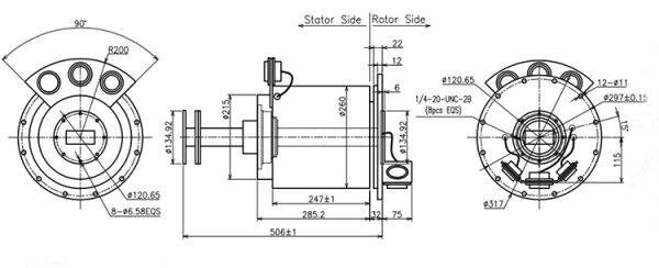 power signal + rf integrate slip rings