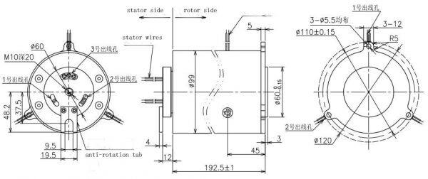 servo motor slip rings