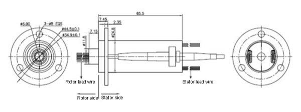 power signal + rf integrate slip rings