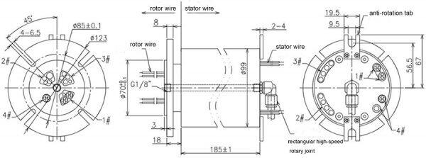 integrate power signal pneumatic rotary unions