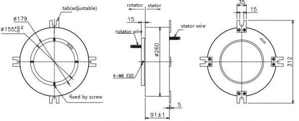 thermocouple signal slip rings