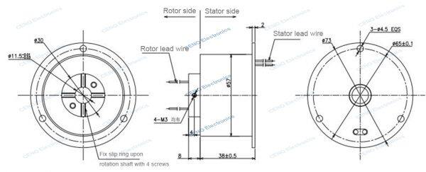 high speed thermocouple slip rings