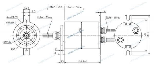 integrate encoder slip ring