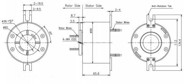 thermo couple slip rings