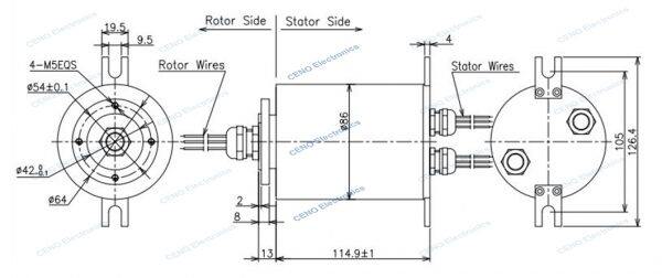 encoder integrated slip ring