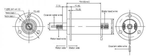 signal + rf integrate slip rings