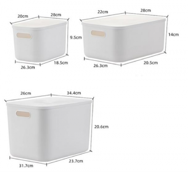 organizers in 3 sizes