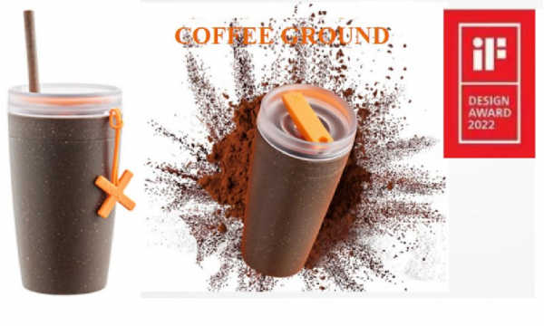 coffee groud added double wall mug