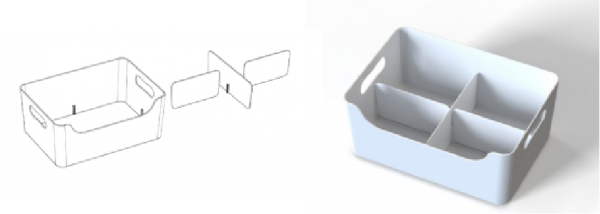 removable dividers desktop organizer