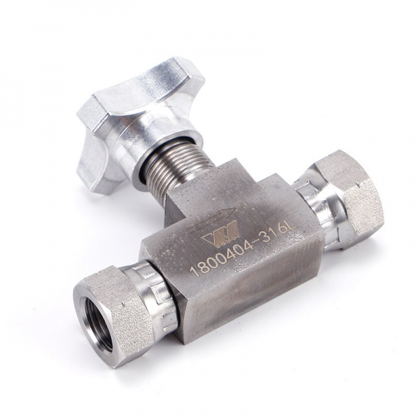 all steel 316l pressure gauge throttle valve
