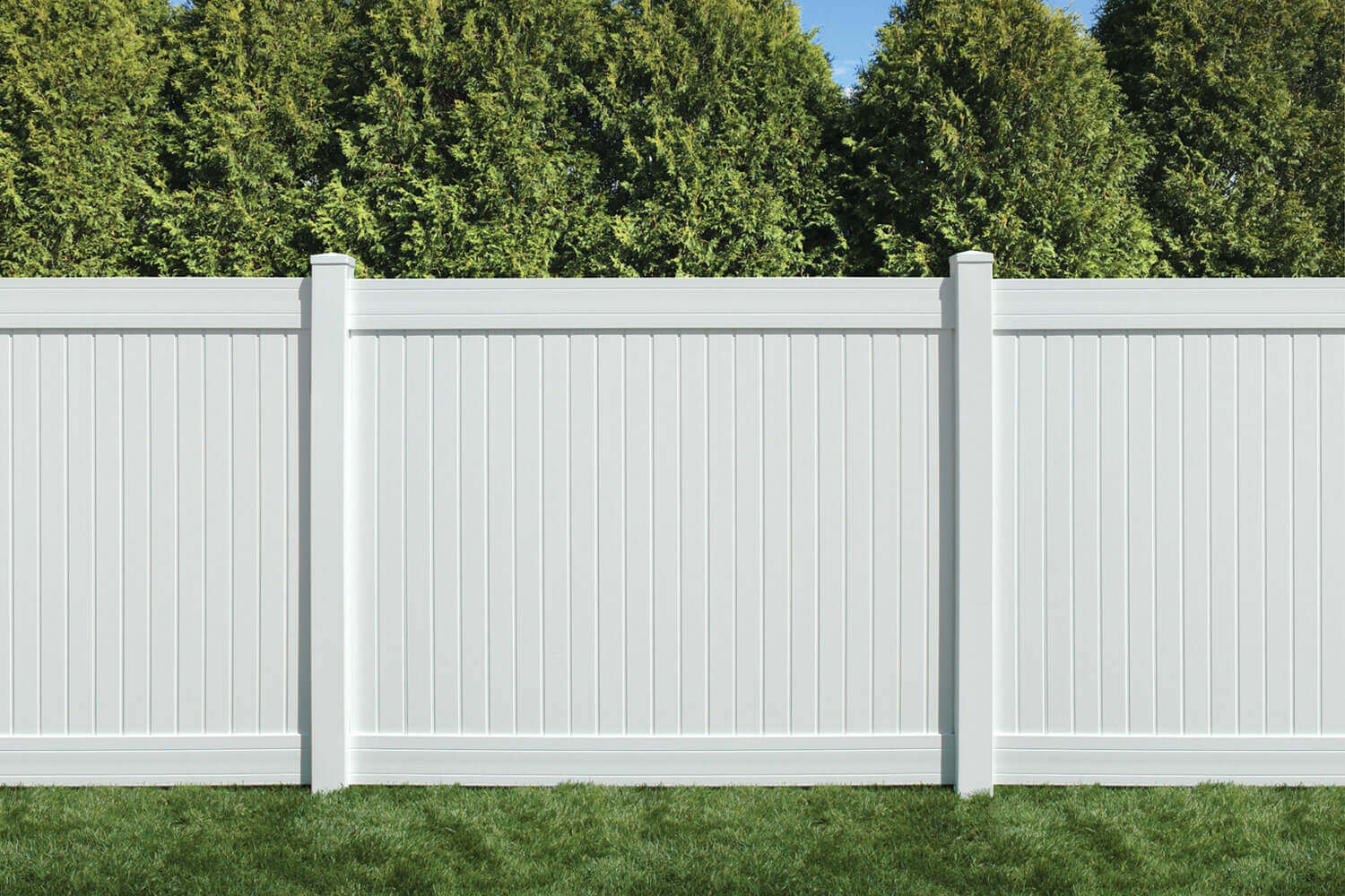 6' x 8' wexford privacy fence panels and gate tan white