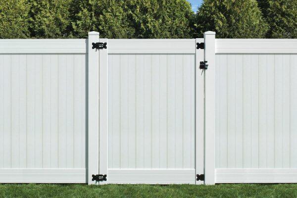 Pannelli per recinzione e cancello per la privacy Wexford, 6' x 8', colore bianco sabbia