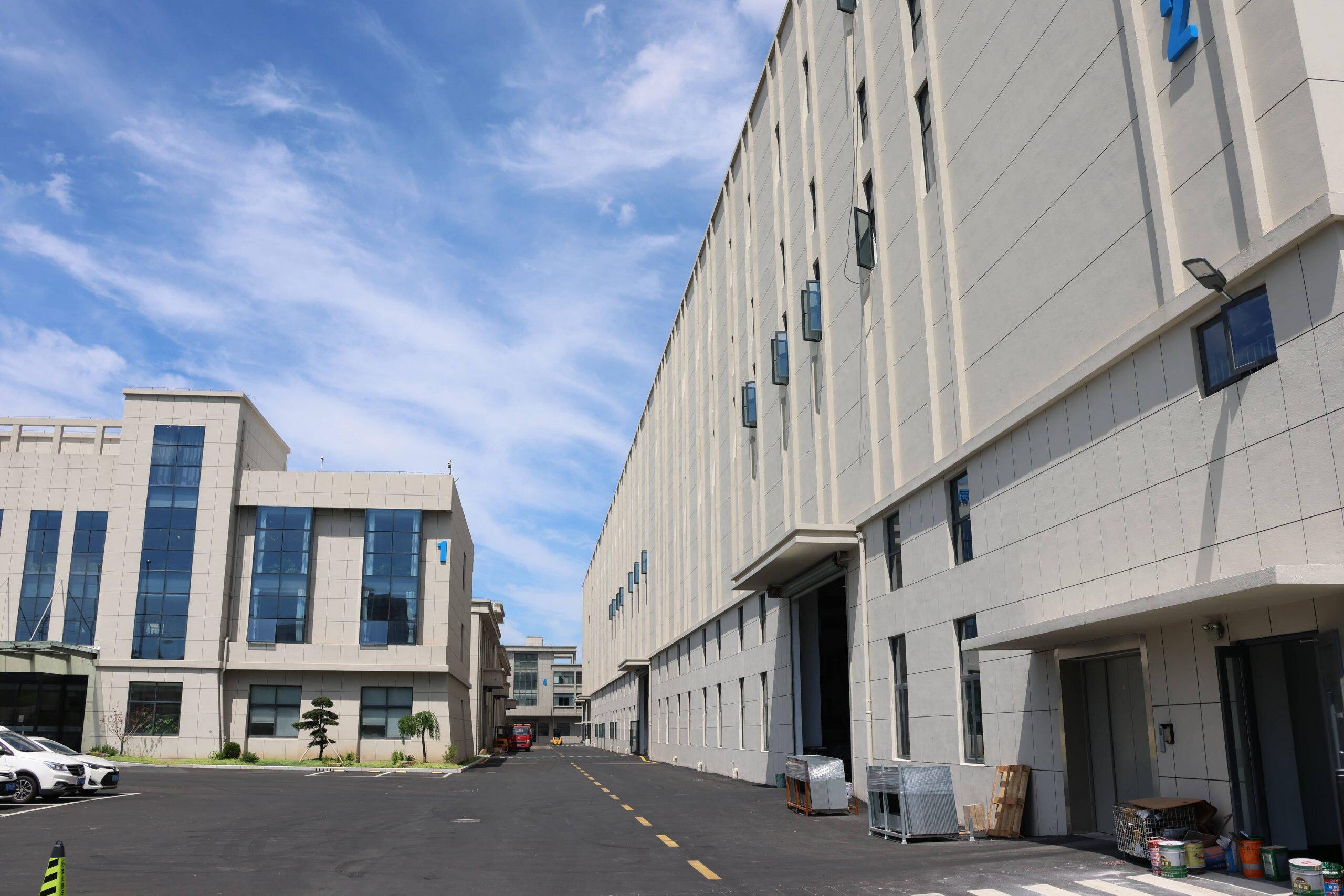 buildings and gate