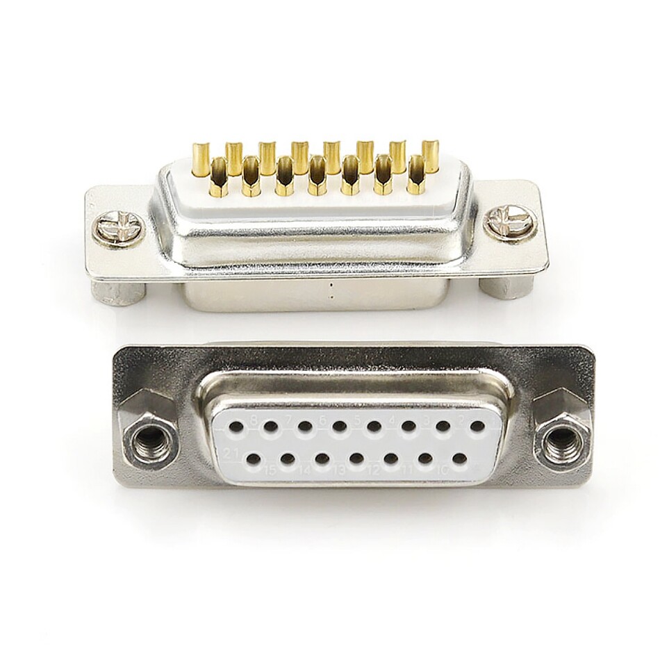 d sub 15 pin female solder connector db15 connector male 15 pin electrical rs232 d sub connector solder type 2 row
