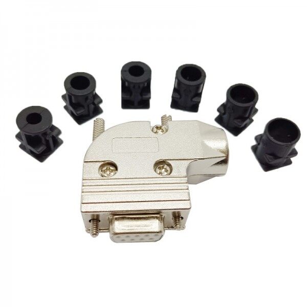 d sub hood 9 pole side entry full metal d sub hoods / backshells connectors