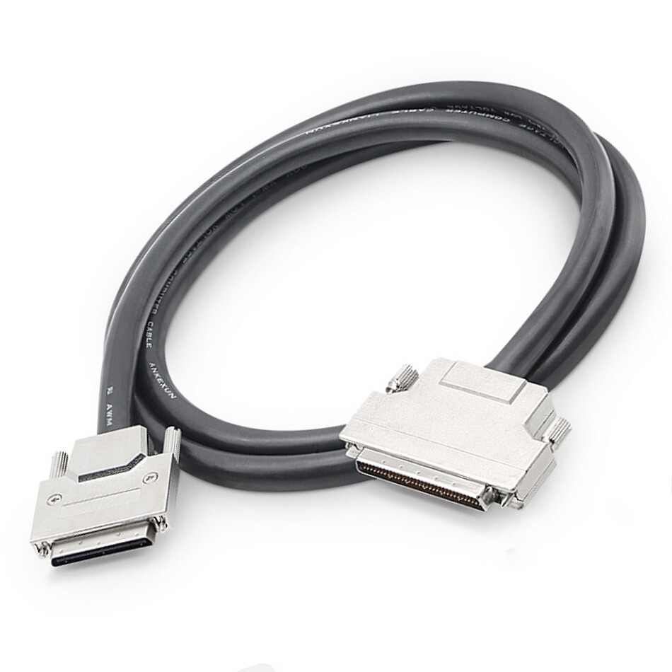 scsi 0.8mm vhdci 68 to hpdb68 external adapter cable 3ft 6ft male to male 68pin scsi cable