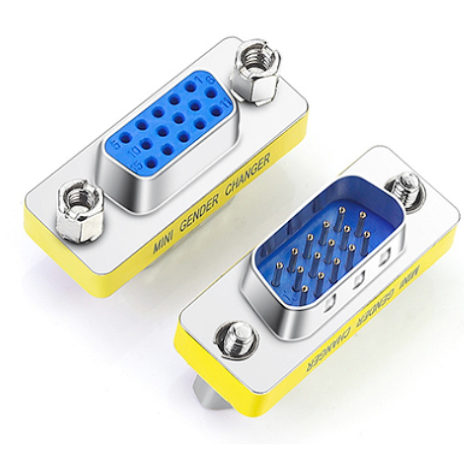 hd 720p hdb 15p female to female computer display port adapter