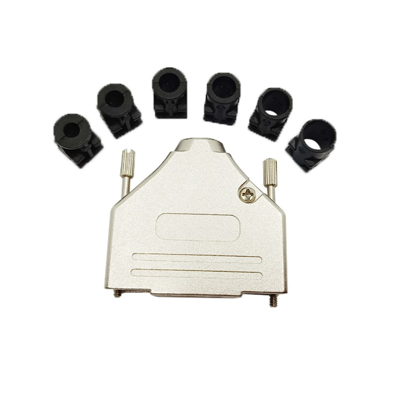 db44 backshell d sub db44pin metal hood with female male connector db44 dust cover db44p back shell female hood