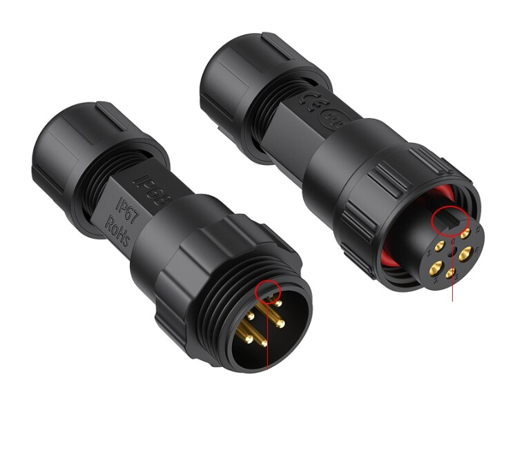 4 pin connector, waterproof solder wire connectors