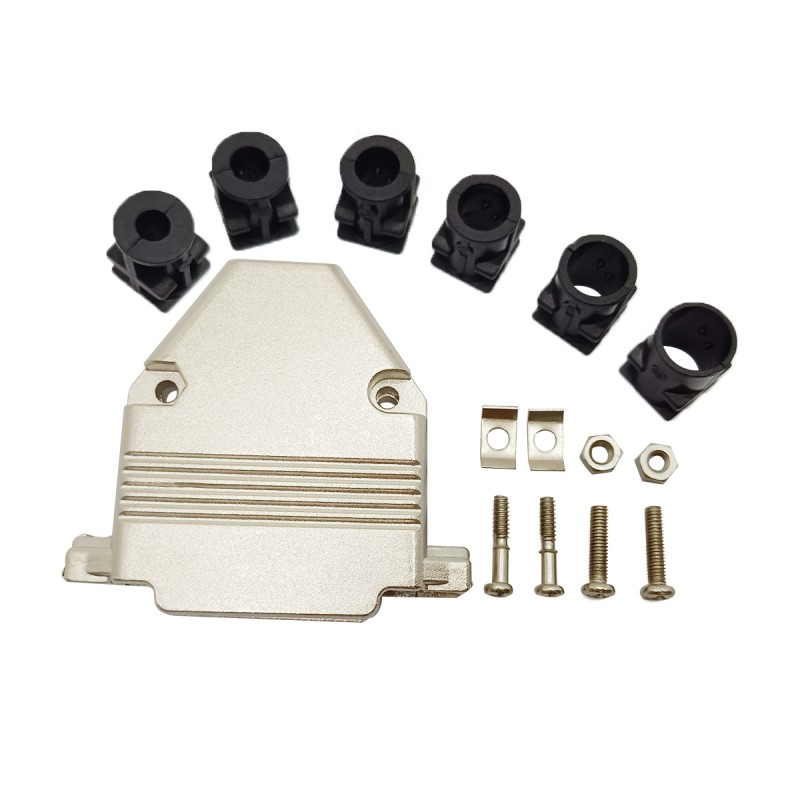 zinc alloy d sub long screw db25 hood prefabricated db25p male metal hood