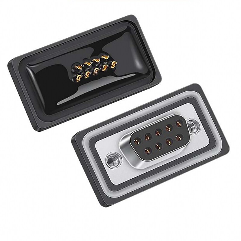 waterproof d sub connector with ip67 rated shell