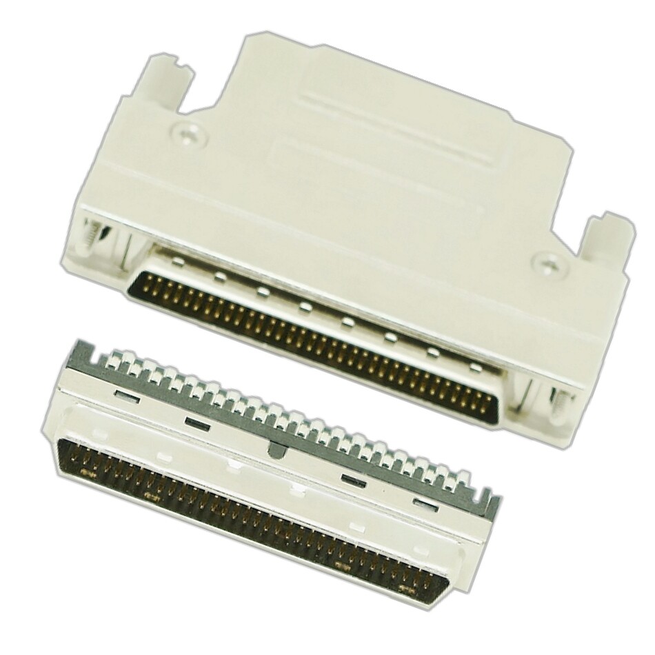 scsi 68pin connector with hoods