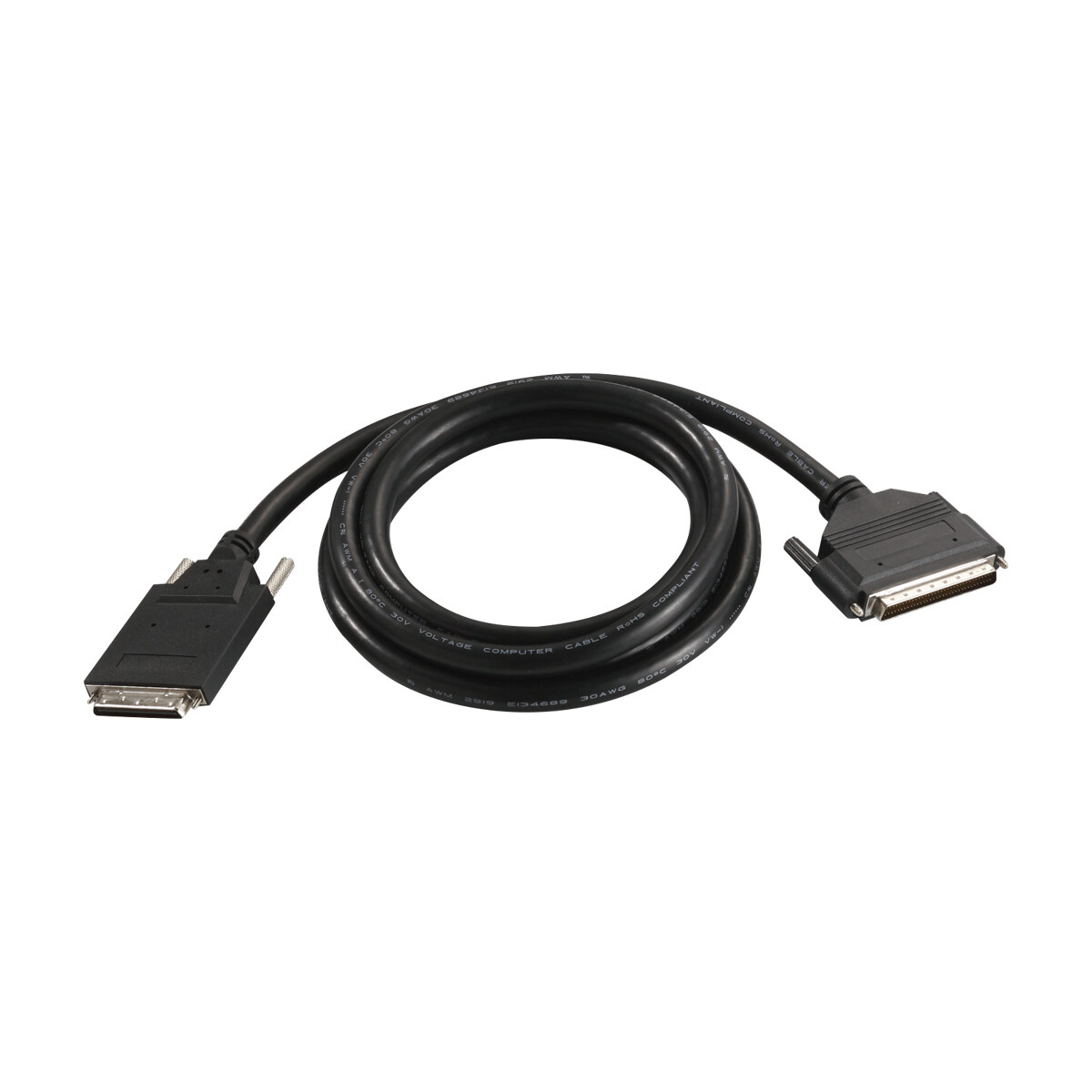 custom scsi cable vhdci68 industrial high speed soft connector with 68pin housing male to female