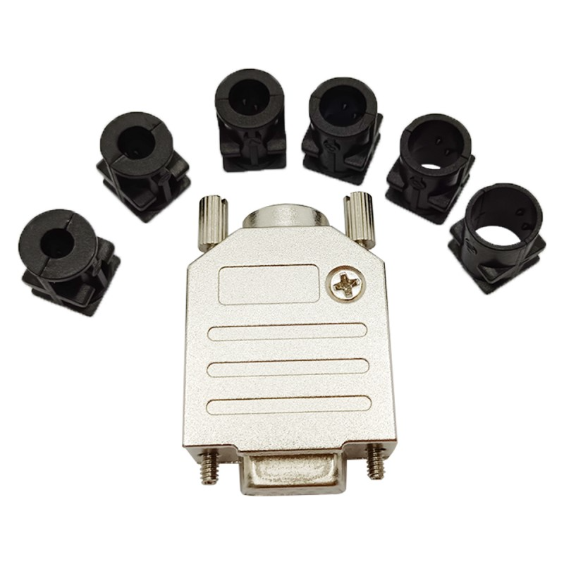 zinc alloy db9p 45 degrees and 180 degrees female male metal hoods 9pin d sub metal shell 9pos way type hood